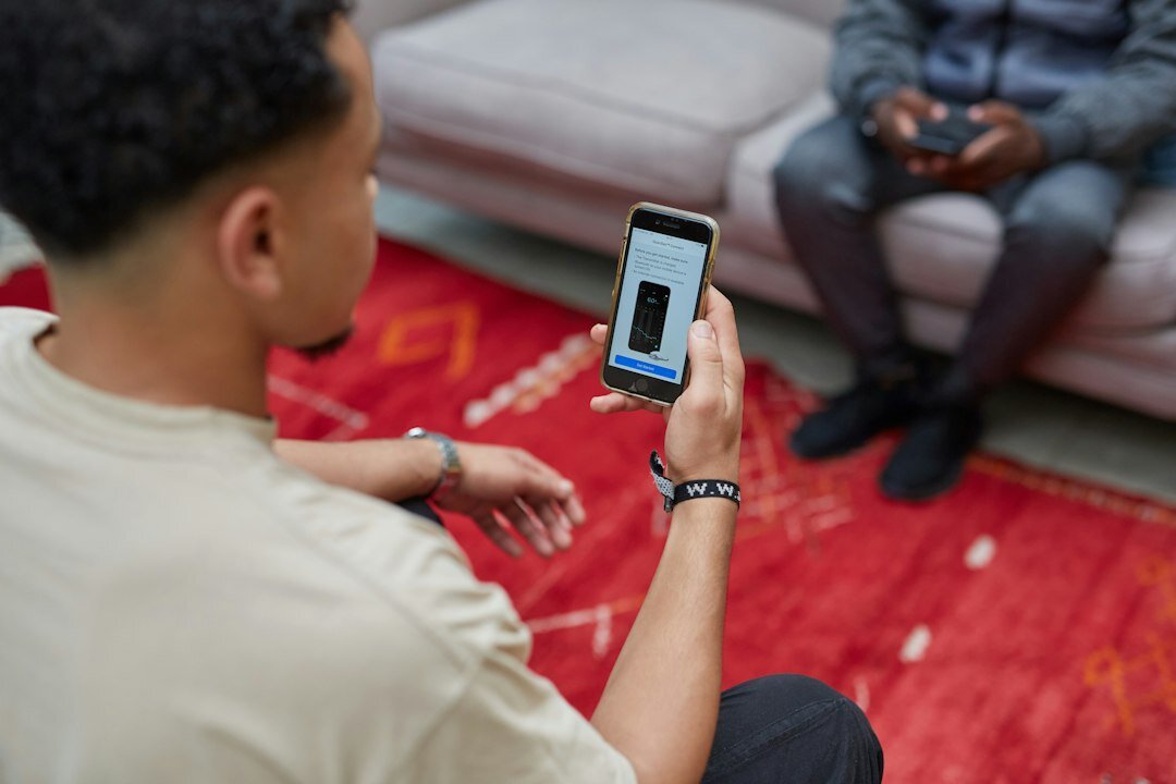 Interviewer conducting a survey interview with a respondent